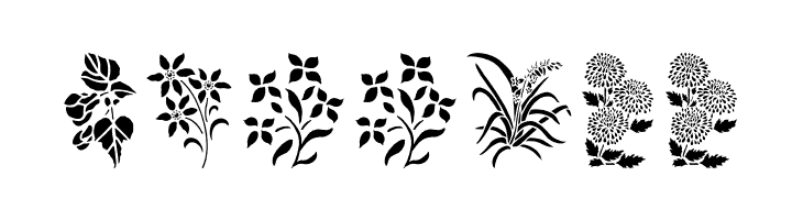 HFF Floral Stencil  Free Fonts Download