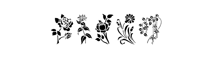 HFF Floral Stencil  Free Fonts Download