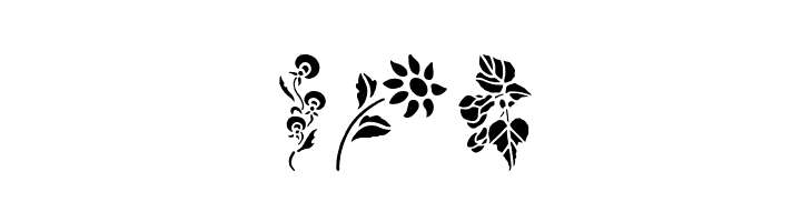 HFF Floral Stencil  Free Fonts Download