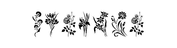 HFF Floral Stencil  Free Fonts Download