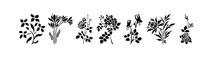 HFF Floral Stencil  Free Fonts Download