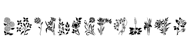 HFF Floral Stencil  Free Fonts Download