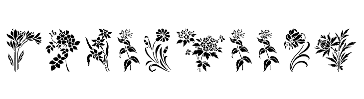 HFF Floral Stencil  Free Fonts Download