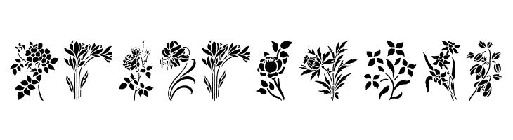 HFF Floral Stencil  Free Fonts Download