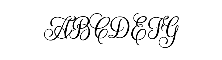 ABCDEFG RougeScript-Regular Font