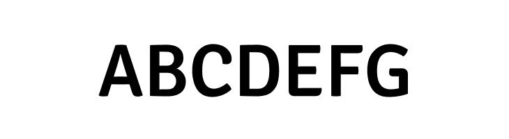 ABCDEFG Signika Negative SemiBold Font