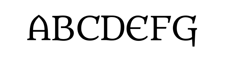 ABCDEFG Metamorphous Font