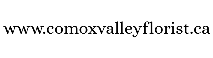 www.comoxvalleyflorist.ca Alice Regular Font