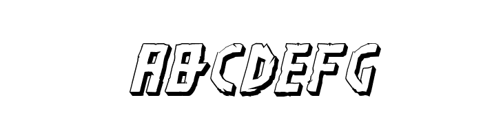 Khazad-Dum 3D Italic  Free Fonts Download