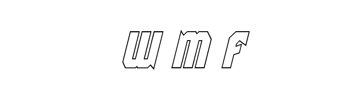 Warrior Nation Outline Italic  Free Fonts Download