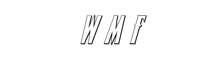 Timberwolf 3D Italic  Free Fonts Download