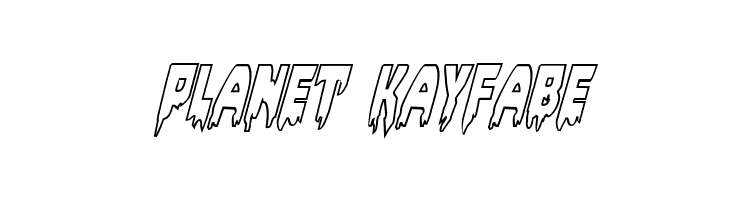 Bloodlust Outline Italic  Free Fonts Download