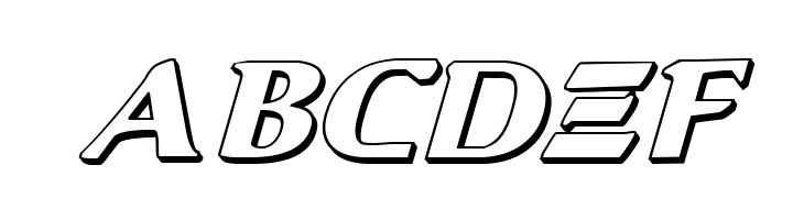 Aegis 3D Italic  Free Fonts Download