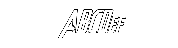 Heroes Assemble Outline Italic  Free Fonts Download