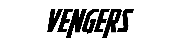 VENGERS Heroes Assemble Bold Expandtalic Font