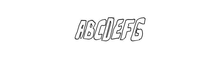 Zakenstein Outline Italic  Free Fonts Download