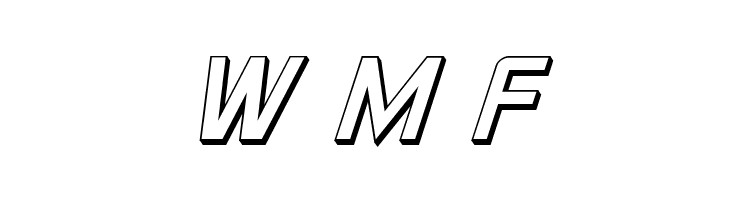 Crixus 3D Italic  Free Fonts Download