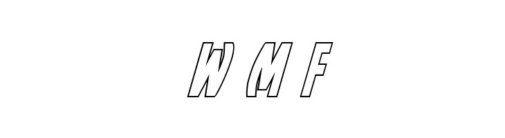 Yankee Clipper Outline Italic  Free Fonts Download