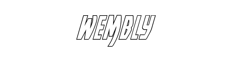 Yankee Clipper Outline Italic  Free Fonts Download