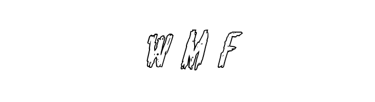 Monsterama Outline Italic  Free Fonts Download
