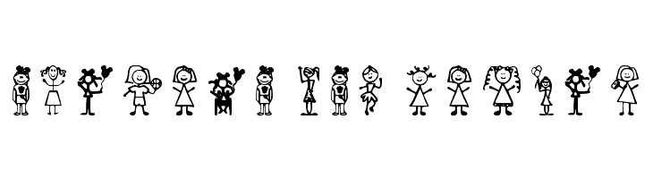Girl Characters  Free Fonts Download