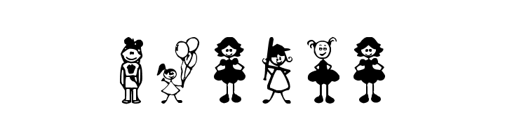 Girl Characters  Free Fonts Download