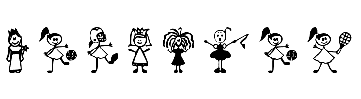 Girl Characters  Free Fonts Download