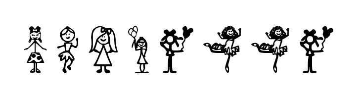 Girl Characters  Free Fonts Download