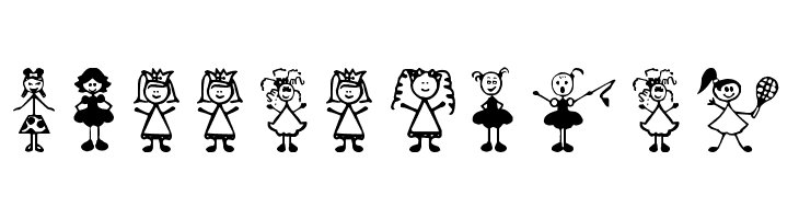Girl Characters  Free Fonts Download