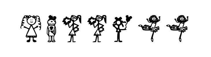 Girl Characters  Free Fonts Download