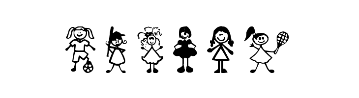 Girl Characters  Free Fonts Download