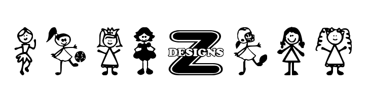 Girl Characters  Free Fonts Download