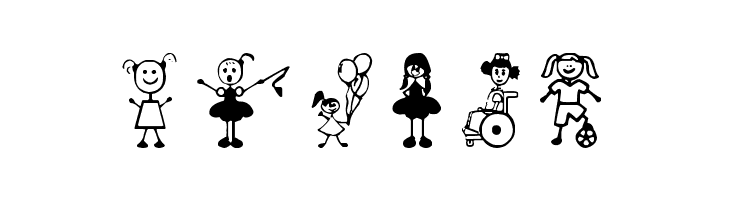 Girl Characters  Free Fonts Download