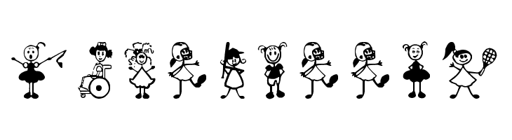 Girl Characters  Free Fonts Download