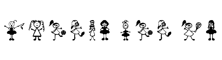 Girl Characters  Free Fonts Download