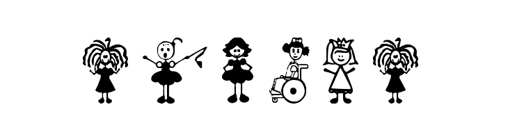 Girl Characters  Free Fonts Download