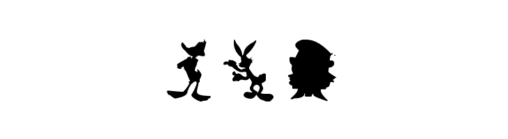 Cartoon Silhouettes  Free Fonts Download