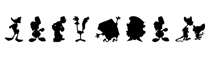 Cartoon Silhouettes  Free Fonts Download