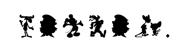 Cartoon Silhouettes  Free Fonts Download