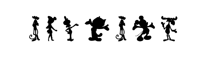 Cartoon Silhouettes  Free Fonts Download