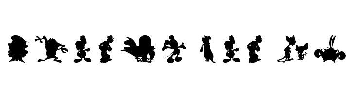 Cartoon Silhouettes  Free Fonts Download