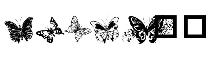 Destiny's Butterfly Dingbats  Free Fonts Download