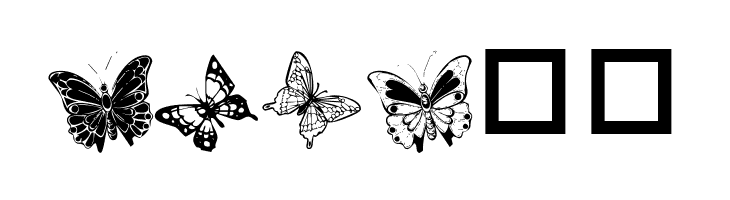 Destiny's Butterfly Dingbats  Free Fonts Download