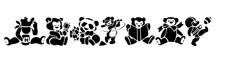 TeddyBears2  Free Fonts Download