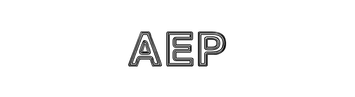 White Outlines  Free Fonts Download
