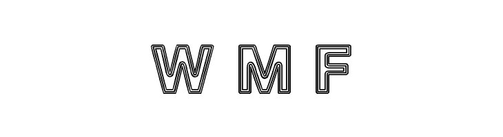 White Outlines  Free Fonts Download