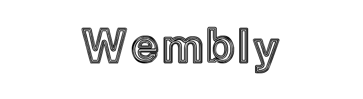 White Outlines  Free Fonts Download