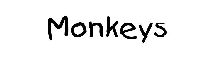 Monkeys First Grader Font