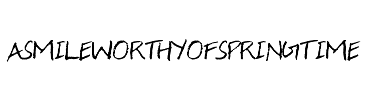 ASMILEWORTHYOFSPRINGTIME Aji Hand Font