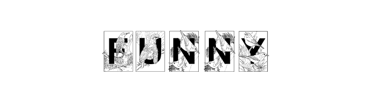 Dover Birds Filled  Free Fonts Download